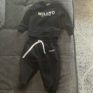 Milano sweatsuit in black 18-24months